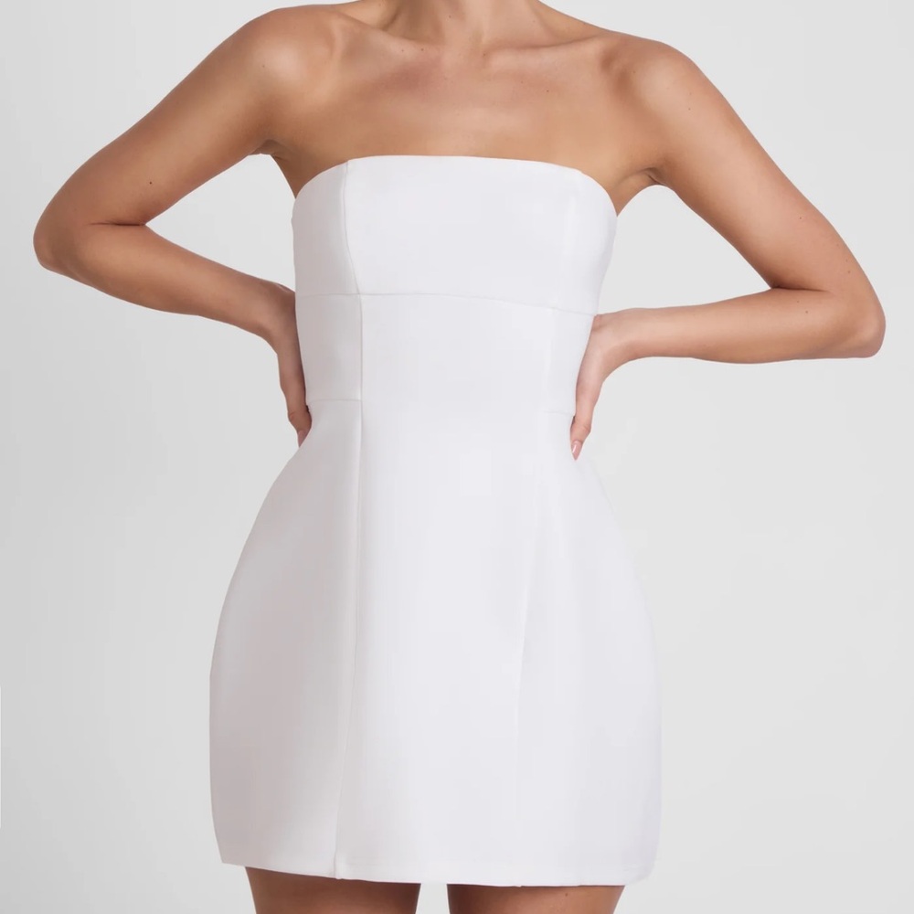 ERES STRAPLESS BUSTIER MINI DRESS - WHITE